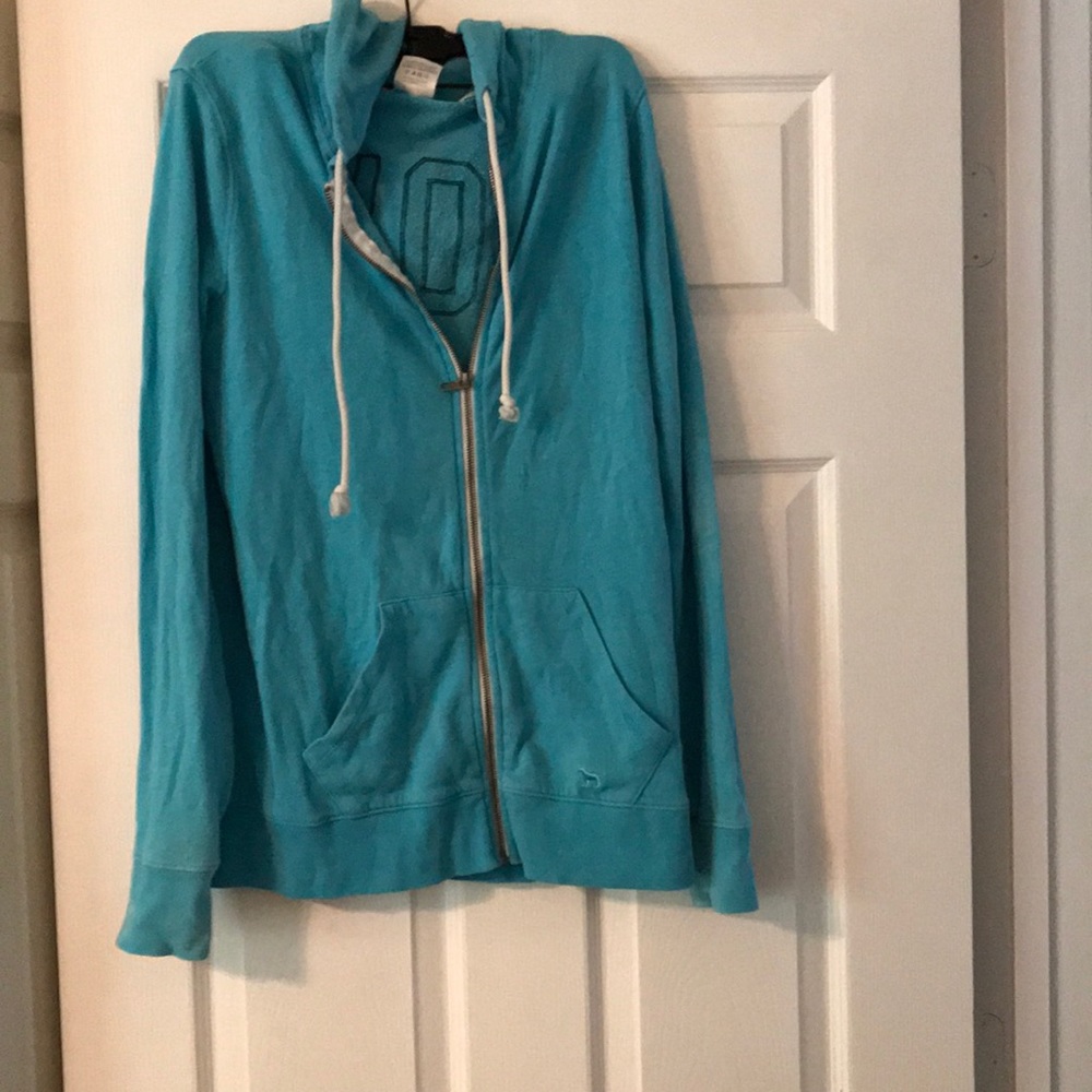 Lightweight long zip up hoodie